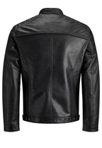 Giubbotto Jack & Jones Nero Rocki ecopelle 12147218 /Black JACK & JONES 