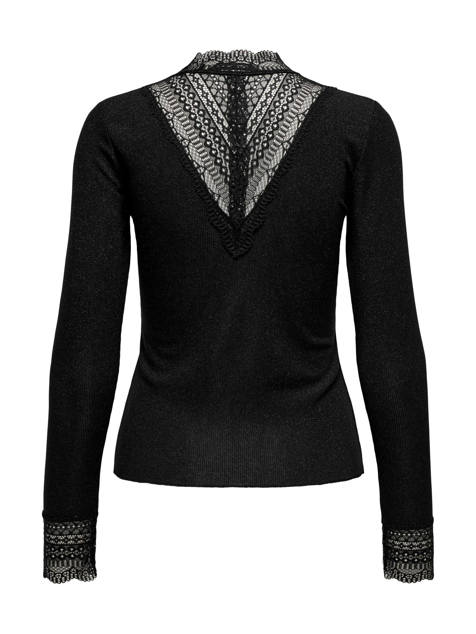 T-shirt Only Tilde Nero con pizzo 15344695 /Black ONLY 