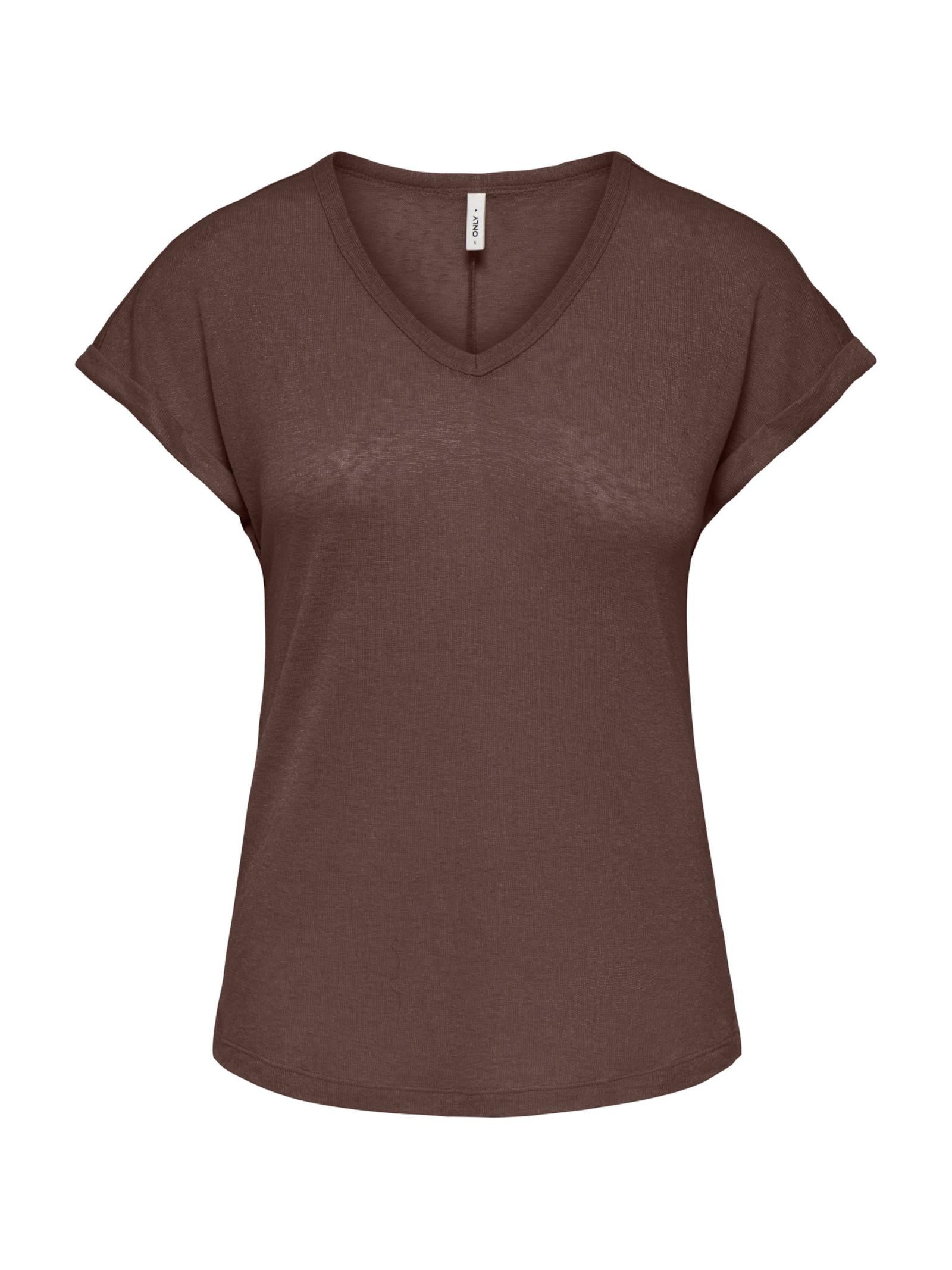 T-shirt Only Marrone Dalila scollo a V 15376094 /Chocolate Martini ONLY 