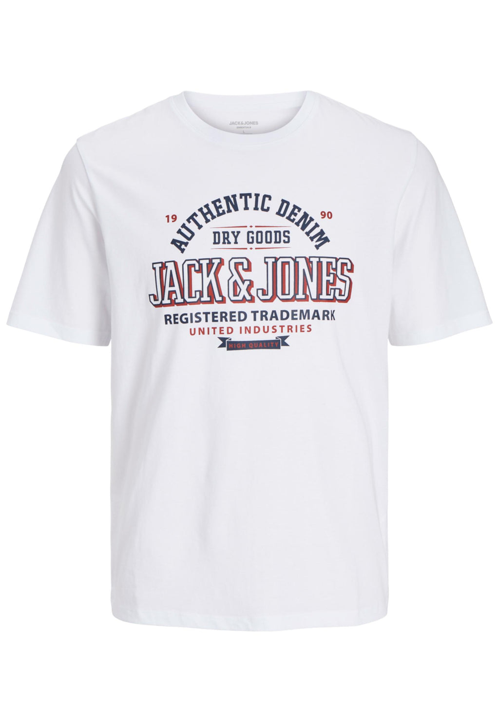 T-Shirt Jack & Jones Bianco manica corta 12254862 /White JACK & JONES 