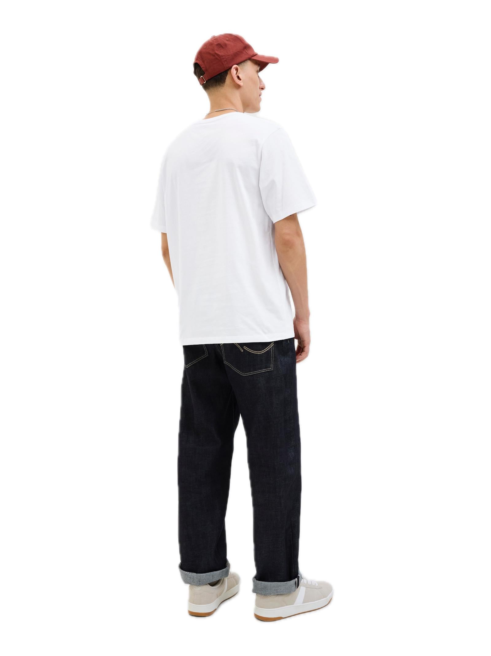 T-shirt Jack & Jones Logo Bianco girocollo 12279535 /Cloud Dancer JACK & JONES 