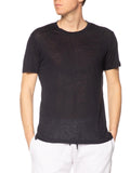 T-shirt Urban Ring Blu in lino manica corta UR1110015 BLU URBAN RING 