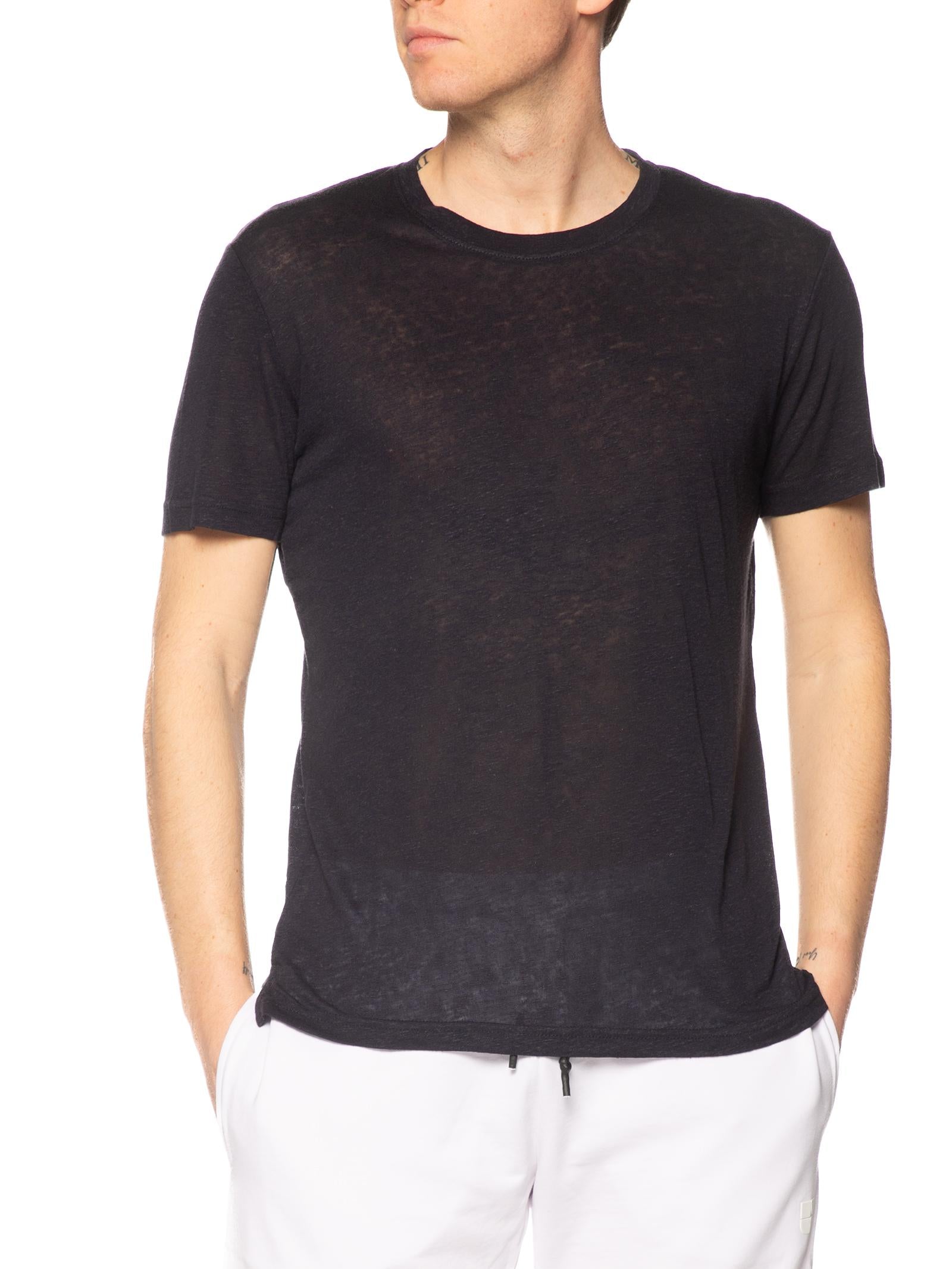 T-shirt Urban Ring Blu in lino manica corta UR1110015 BLU URBAN RING 