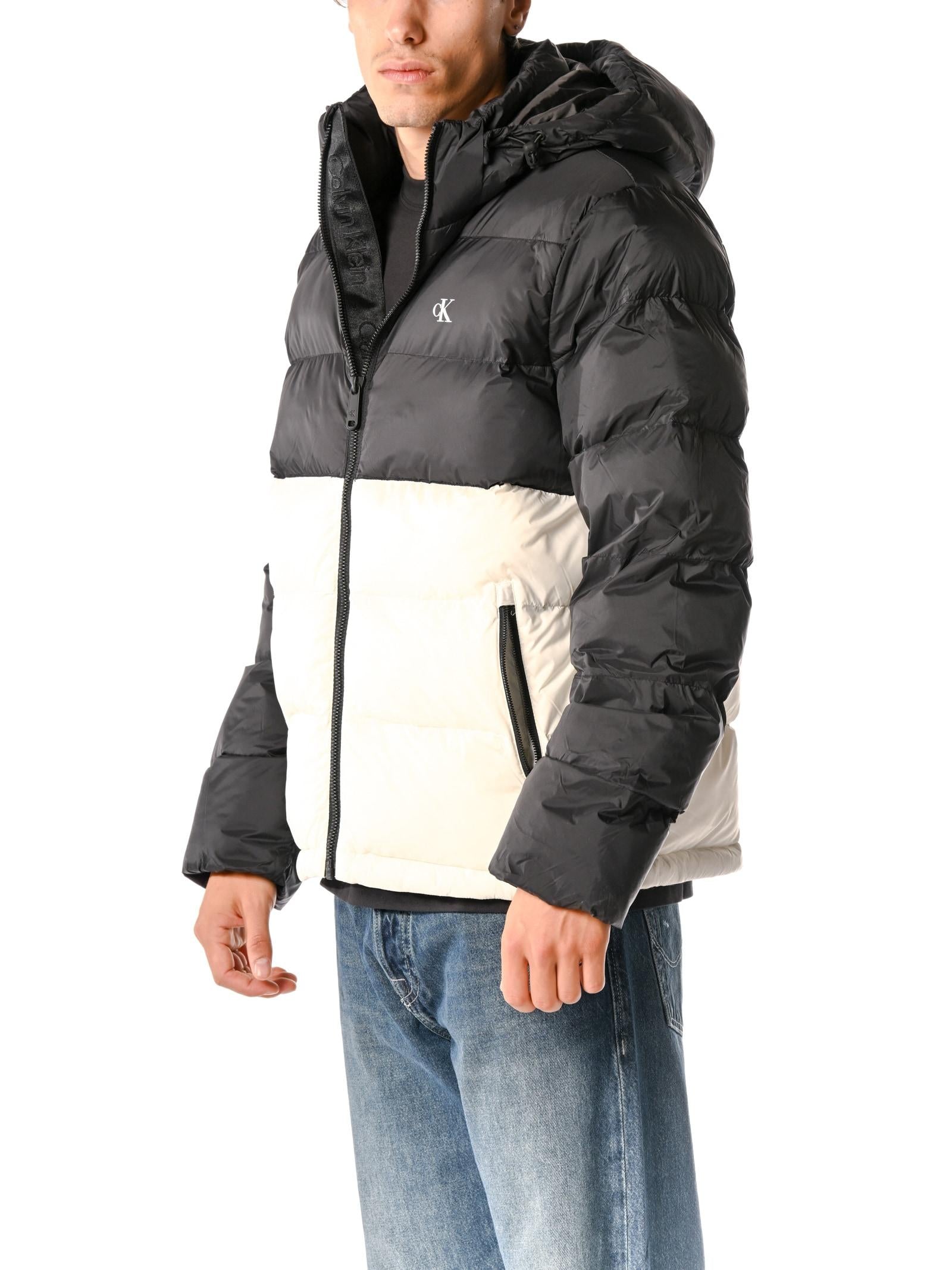 Giubbotto Calvin Klein Nero Panna Puffer LV04RD527G YAS CALVIN KLEIN 