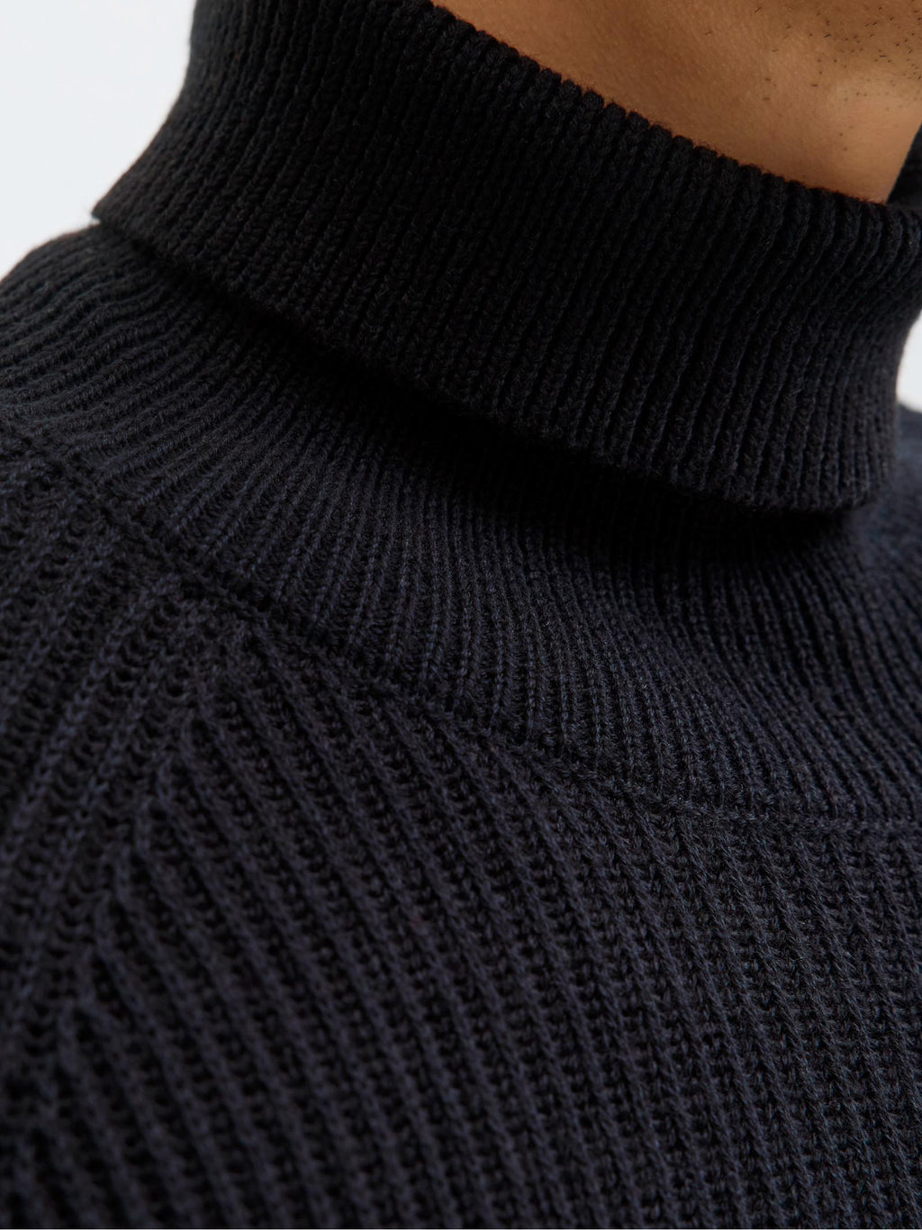 Maglia Jack & Jones Pannel Nero collo alto 12278918 /Black JACK & JONES 