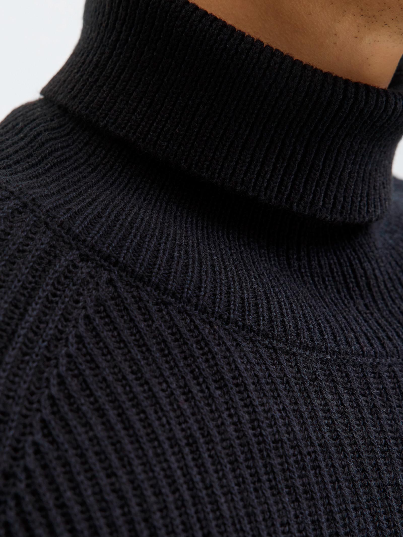 Maglia Jack & Jones Pannel Nero collo alto 12278918 /Black JACK & JONES 