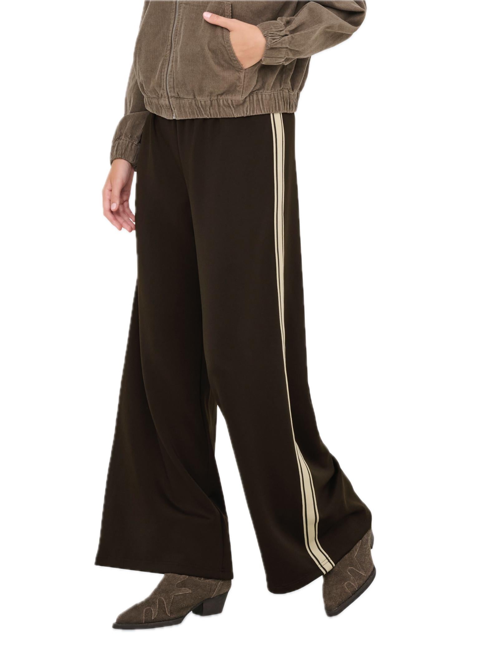 Pantalone Only Asta Marrone a righe 15356171 /Chocolate Torte ONLY 