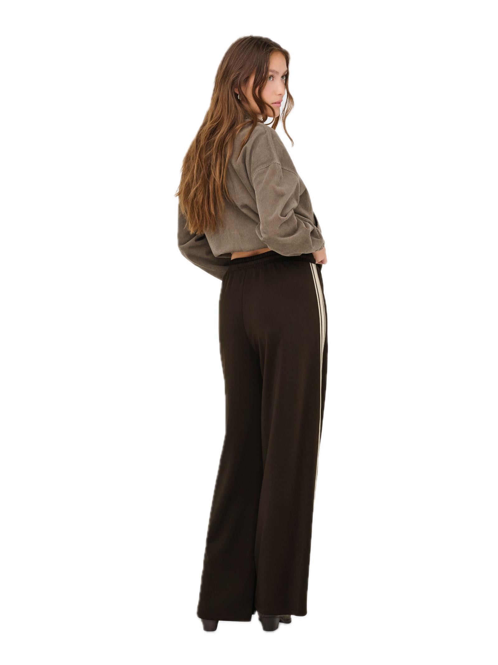 Pantalone Only Asta Marrone a righe 15356171 /Chocolate Torte ONLY 