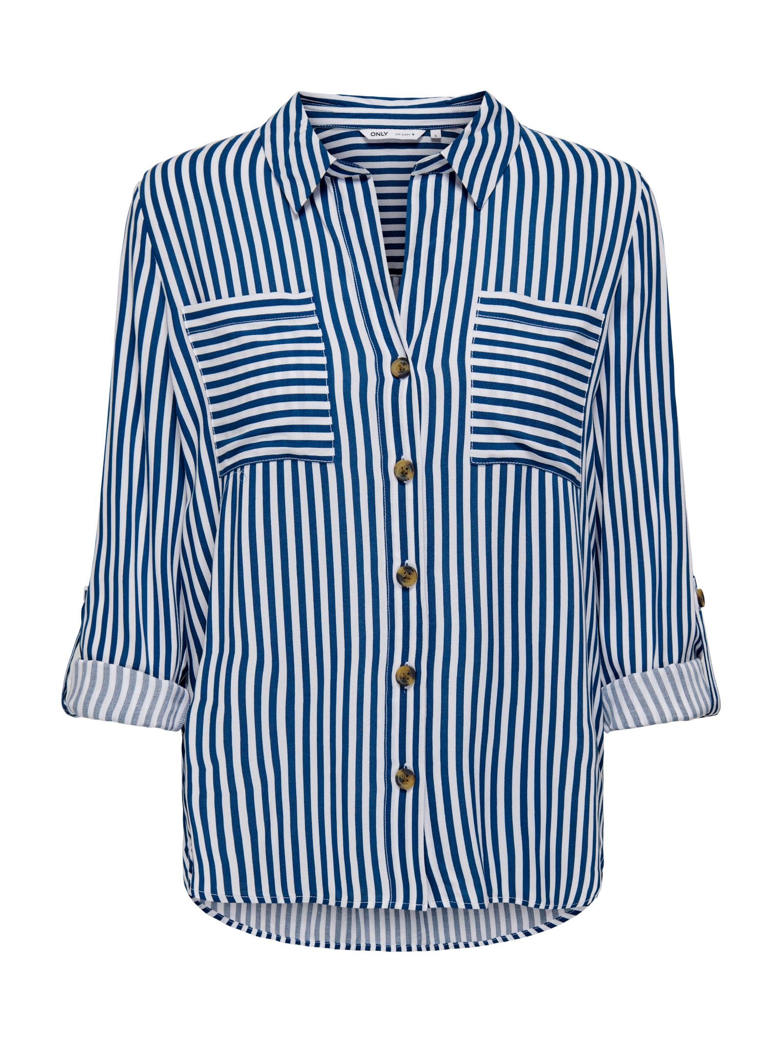 Camicia Only Yasmin Blu con scollo a V 15281677 /Peacoat ONLY 