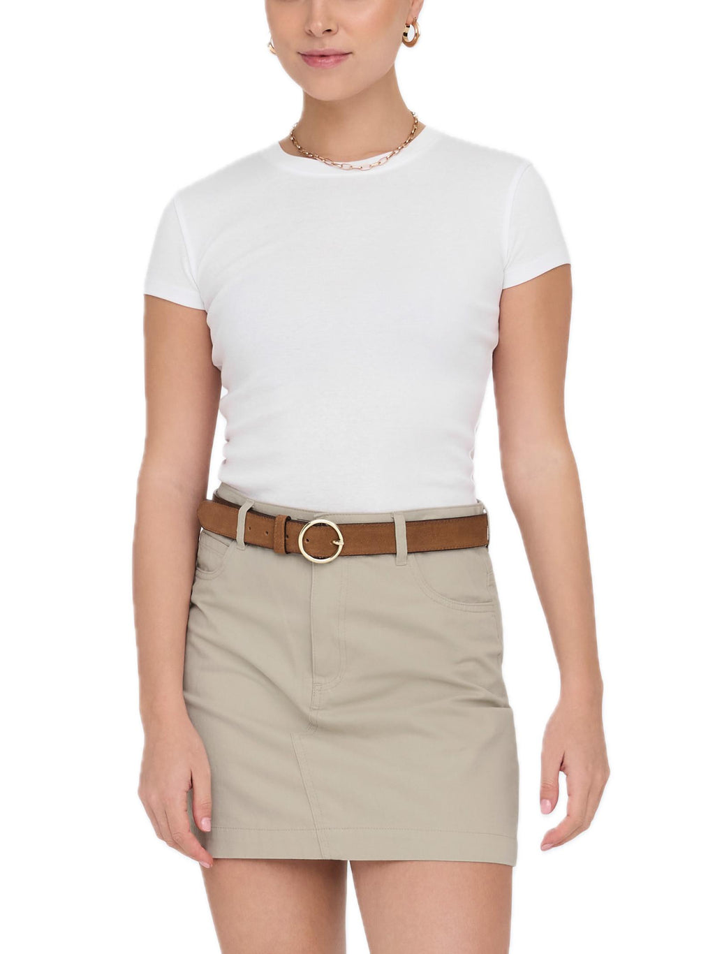 T-shirt Only Bianco Elina maniche corte 15320229 /White ONLY 