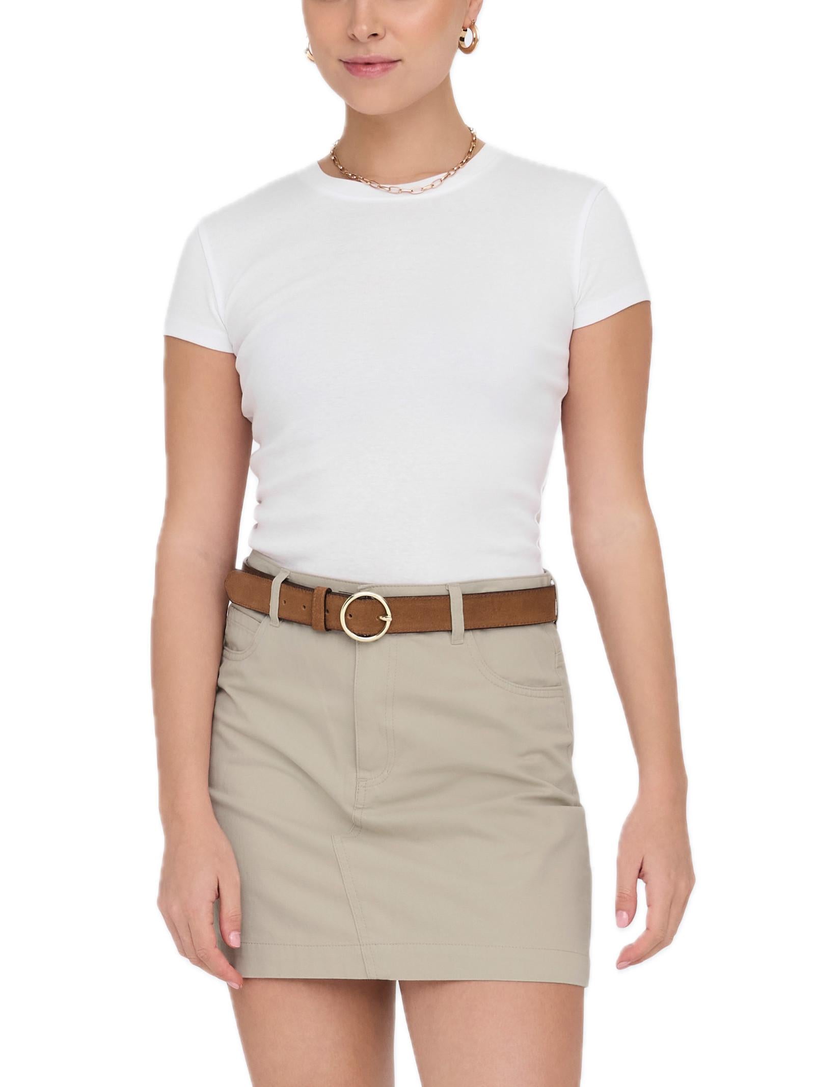T-shirt Only Bianco Elina maniche corte 15320229 /White ONLY 
