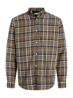 Camicia Jack & Jones Classic Marrone in flenella 12278406 /Otter JACK & JONES 