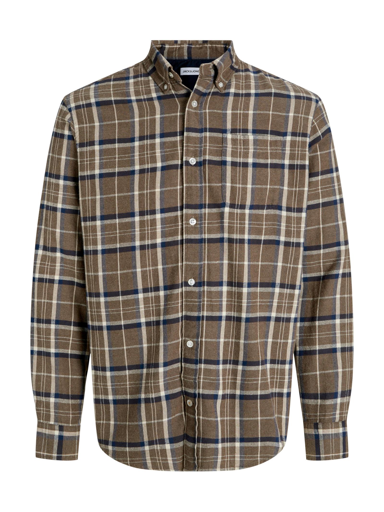 Camicia Jack & Jones Classic Marrone in flenella 12278406 /Otter JACK & JONES 