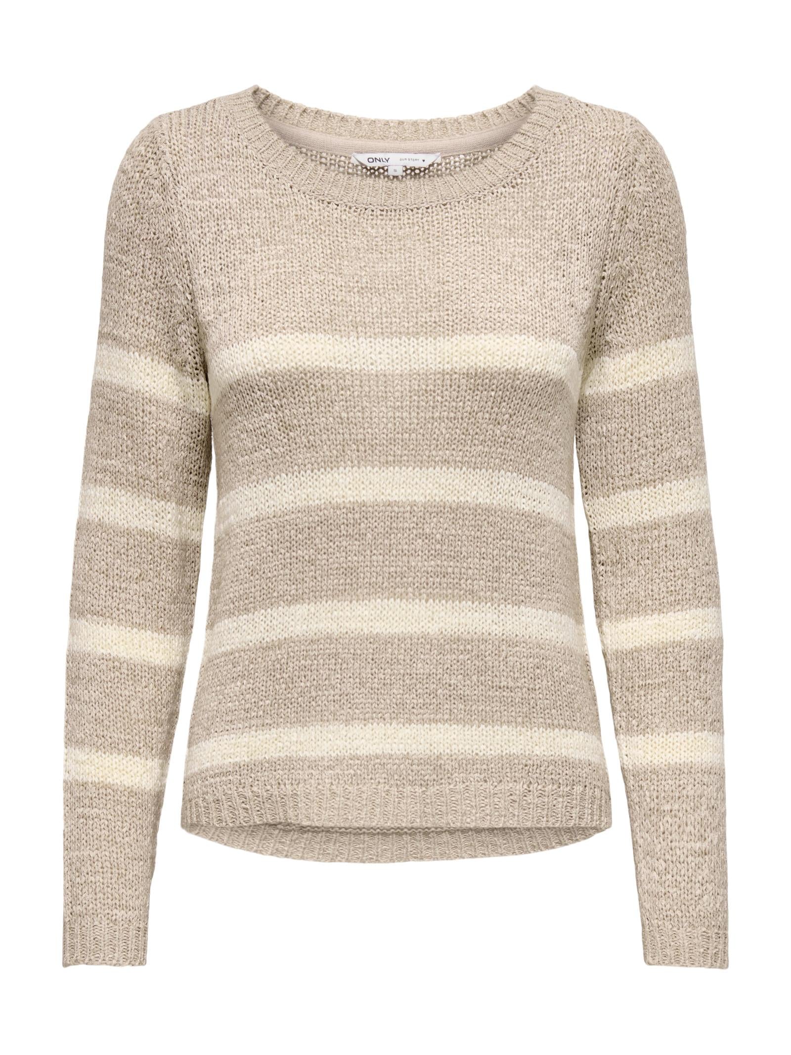 Maglia Only Beige Gina con lavorazione a maglia 15113356 /Simply Taupe ONLY 