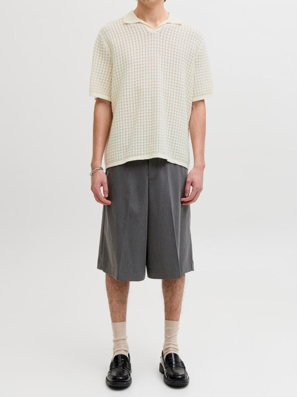Polo Jack & Jones Panna Tucket collo aperto 12291422 /Sea Salt JACK & JONES 