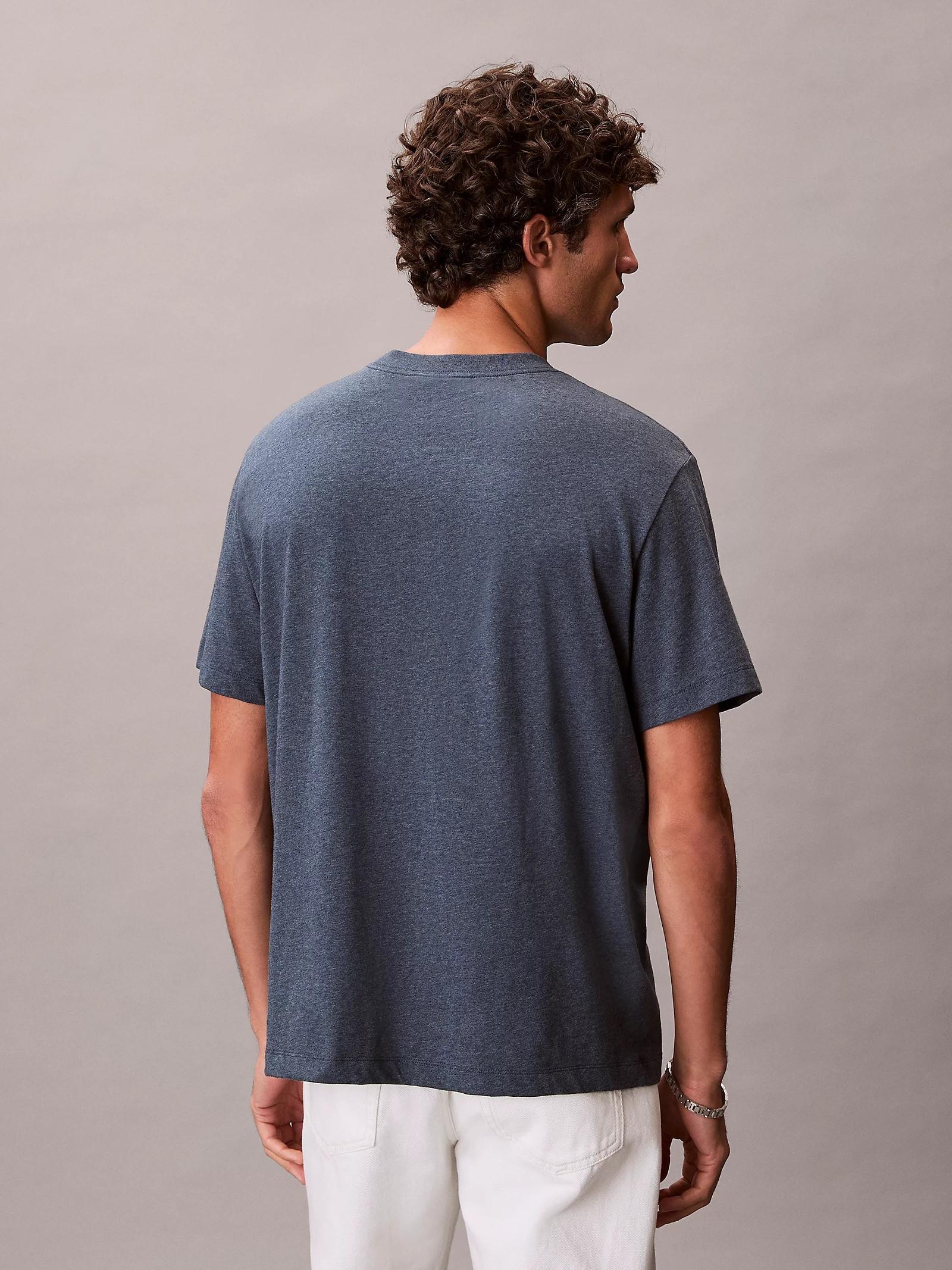 T-shirt Calvin Klein Blu polvere Monologo LV04RB862G R9F CALVIN KLEIN 