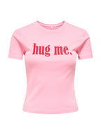 T-shirt Only Kira Rosa stampa 15359963 /Romance Rose ONLY 