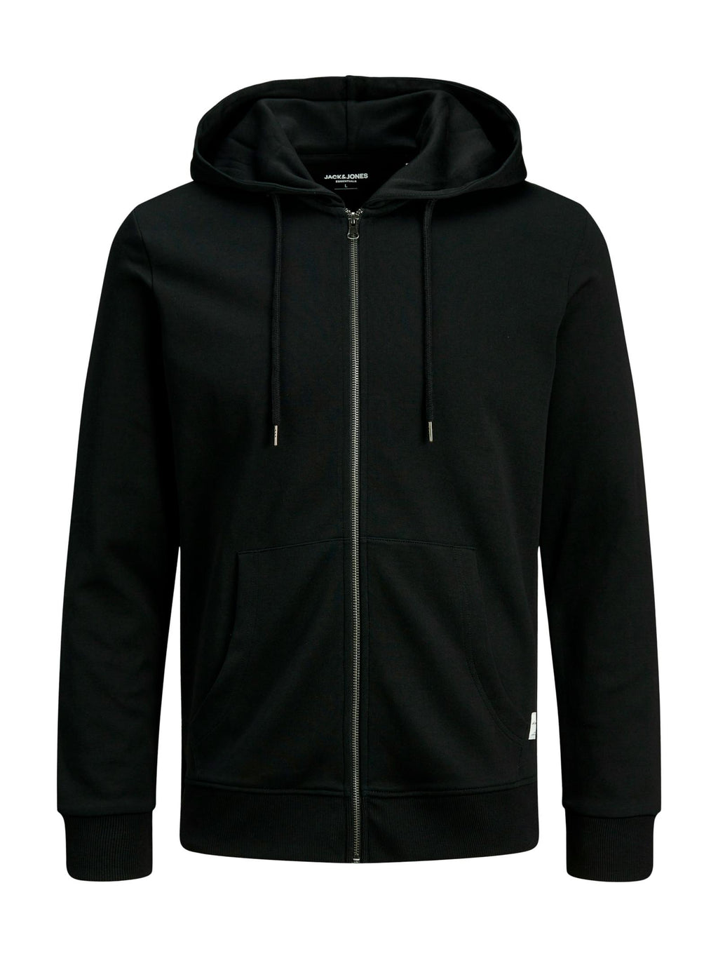 Felpa Jack & Jones Basic Nero con zip e cappuccio 12181901 /Black JACK & JONES 