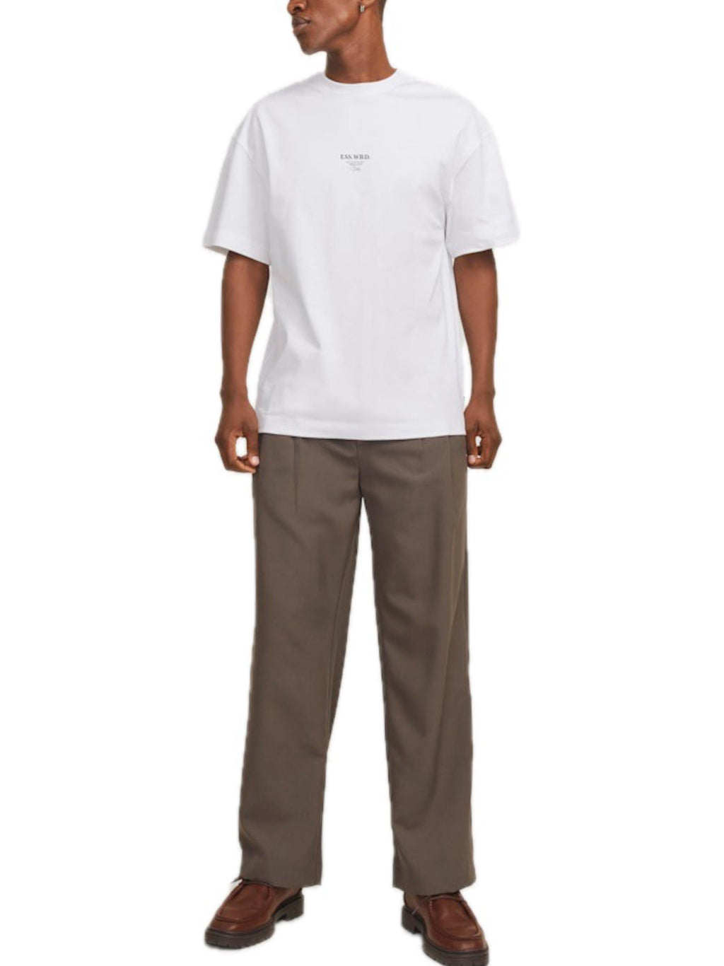 T-shirt JACK & JONES Bianco stampa 12270638 /White JACK & JONES 
