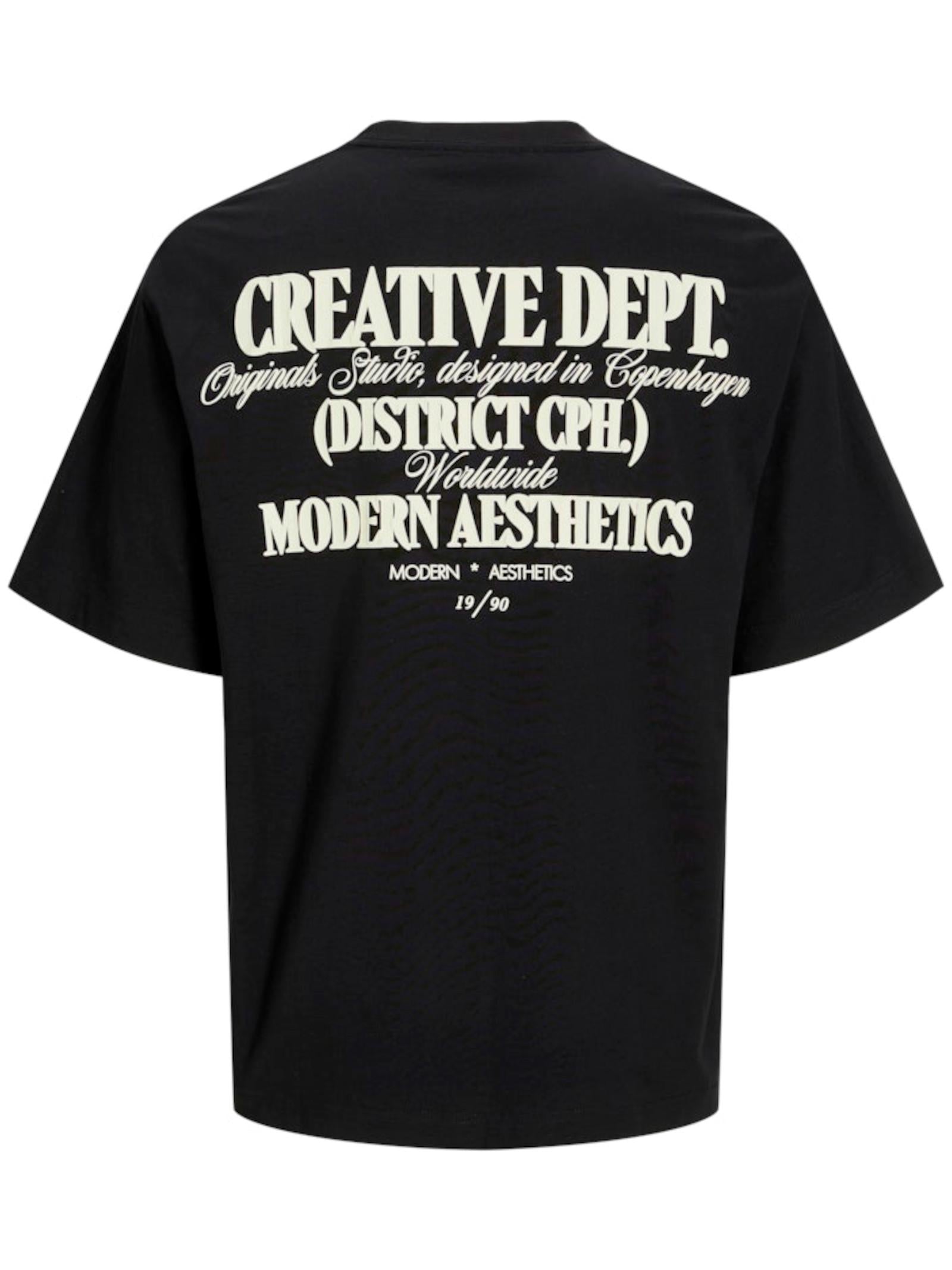 T-shirt JACK & JONES Nero con stampa 12265826 /Black JACK & JONES 