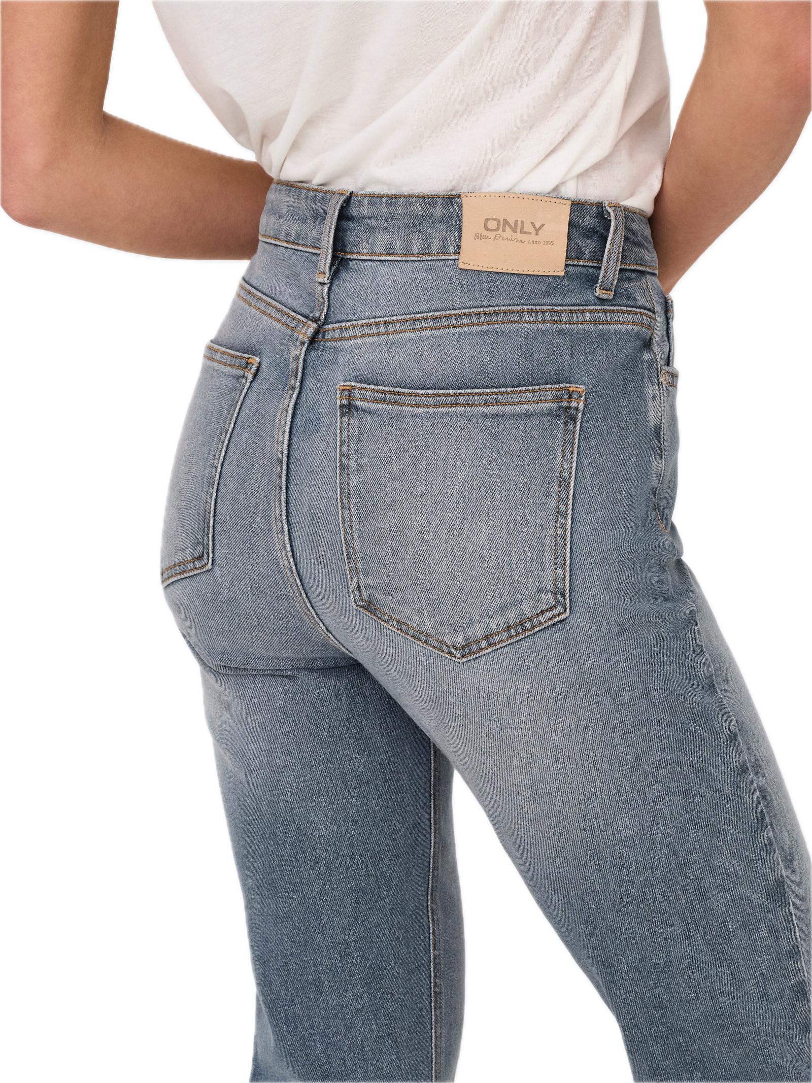 Jeans Only Emily Blue Grey Denim straight a vita alta stretch 15338328 /Special Blue Grey Denim ONLY 