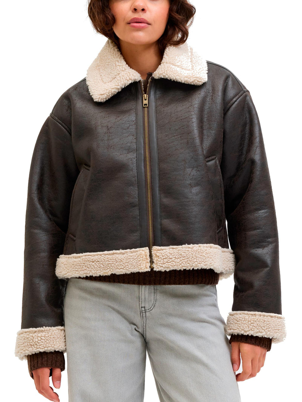 Giubbotto JJXX Vea Marrone montone 12278930 /Bracken JJXX 