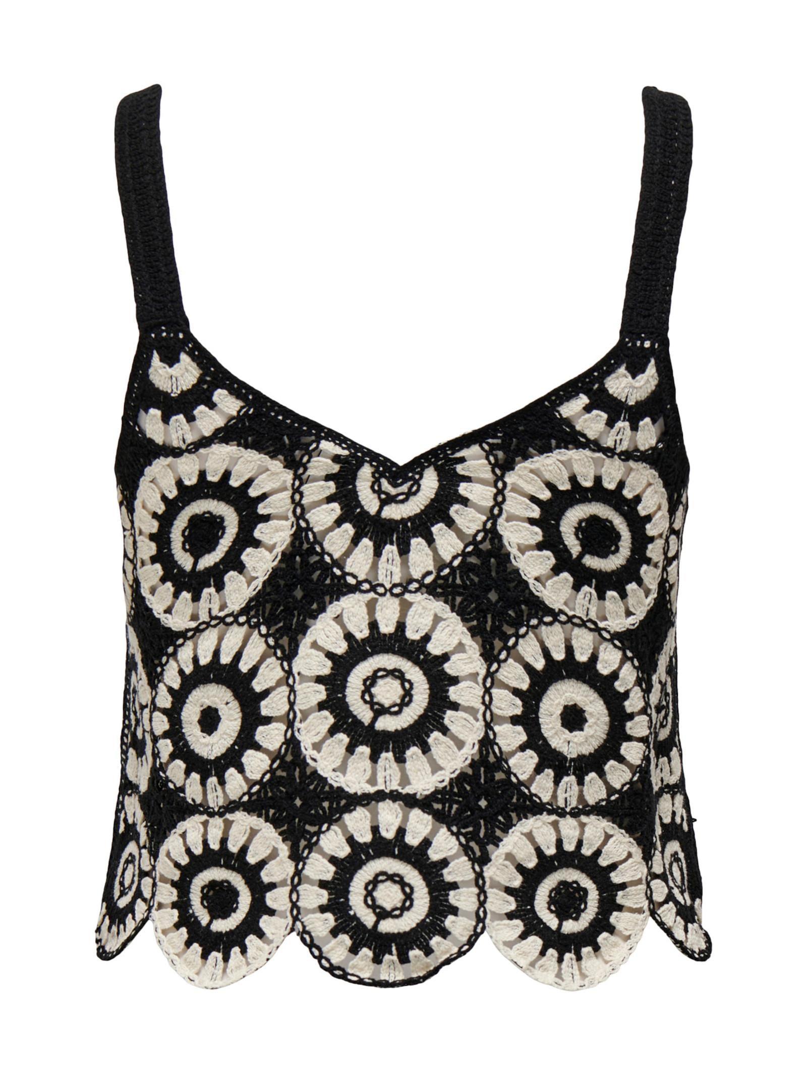 Top Only Yvonne Nero con lavorazione macrame 15289731 /Black ONLY 