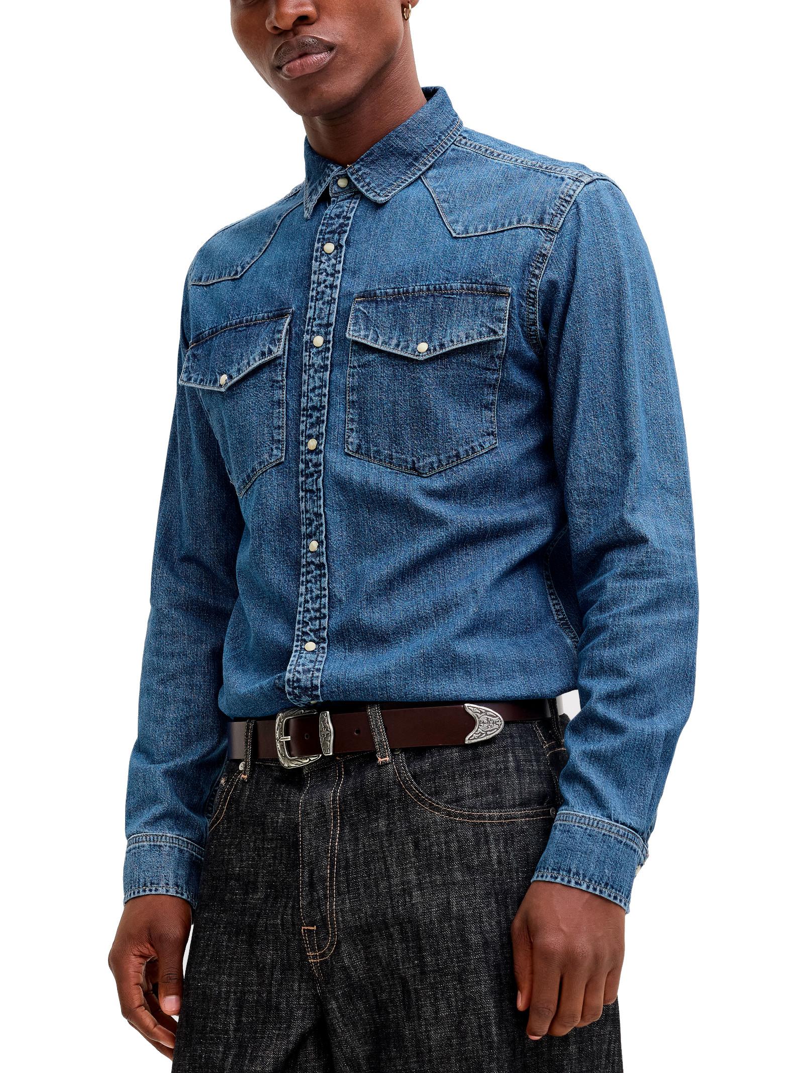 Camicia Jack & Jones Seridan Medium Blue Denim 12289219 /Blue Denim JACK & JONES 