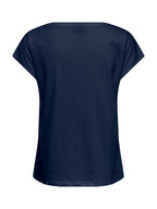 T-shirt JDY Blu Tia con ricami 15369918 /Black Iris JDY 