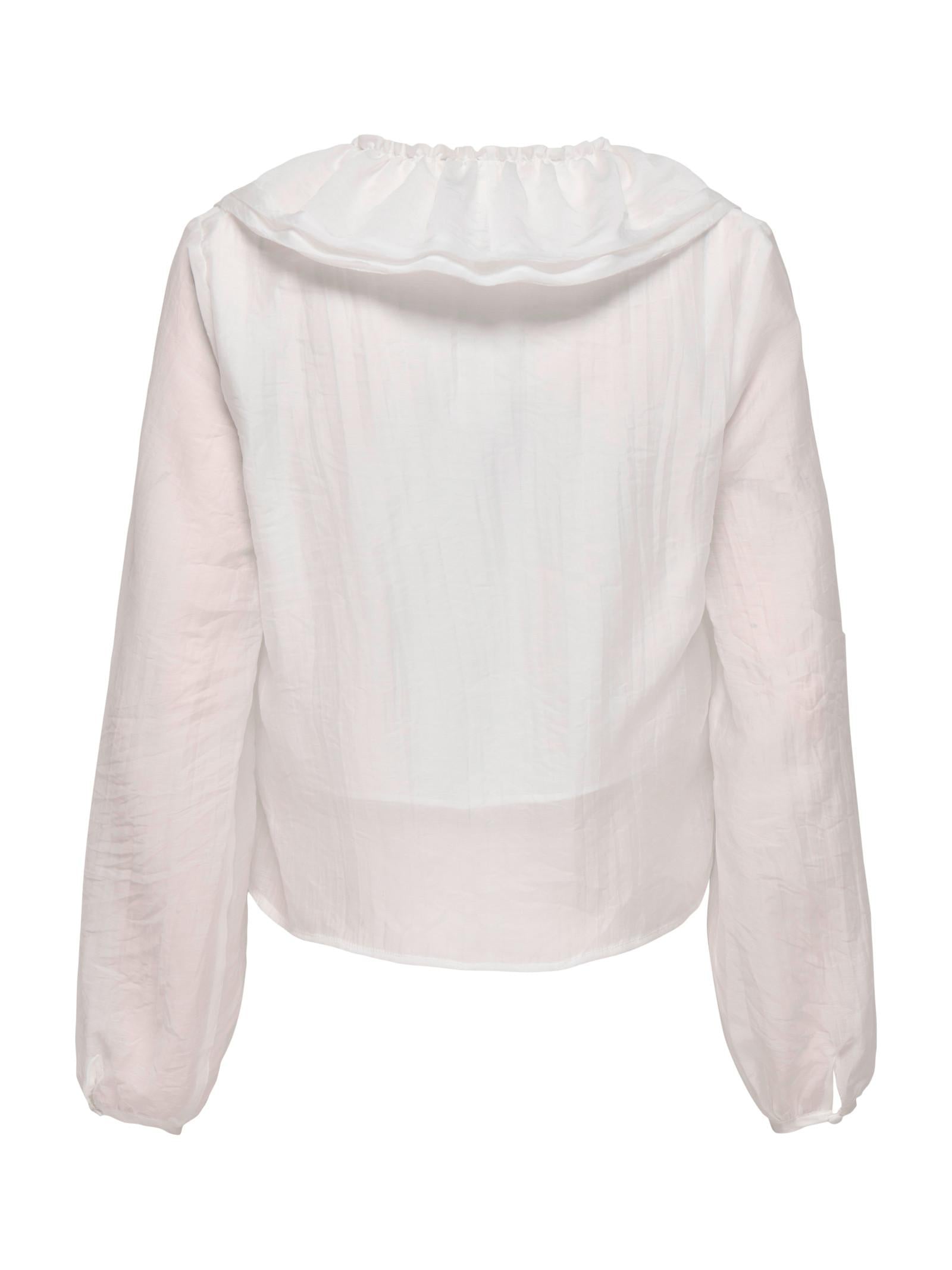 Blusa Only Bianco Teagan volant 15368624 /Cloud Dancer ONLY 