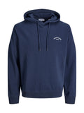 Felpa Jack & Jones Nero College Blu con cappuccio 12288362 /Navy Blazer JACK & JONES 