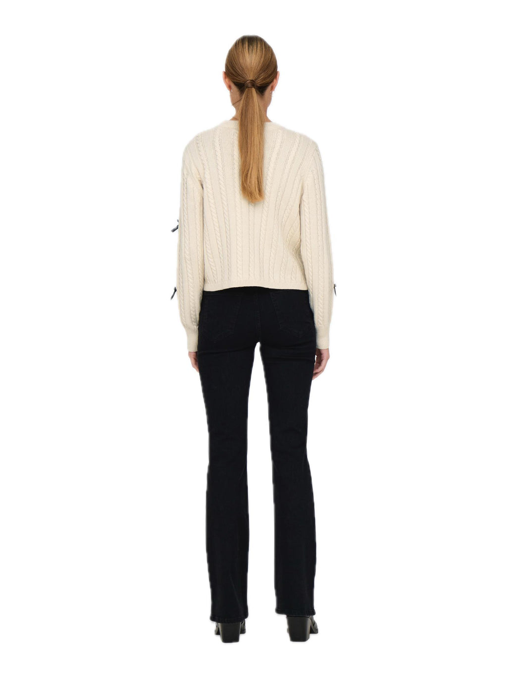 Maglia JDY Bow Crema con fiocchi 15344549 /Birch JDY 