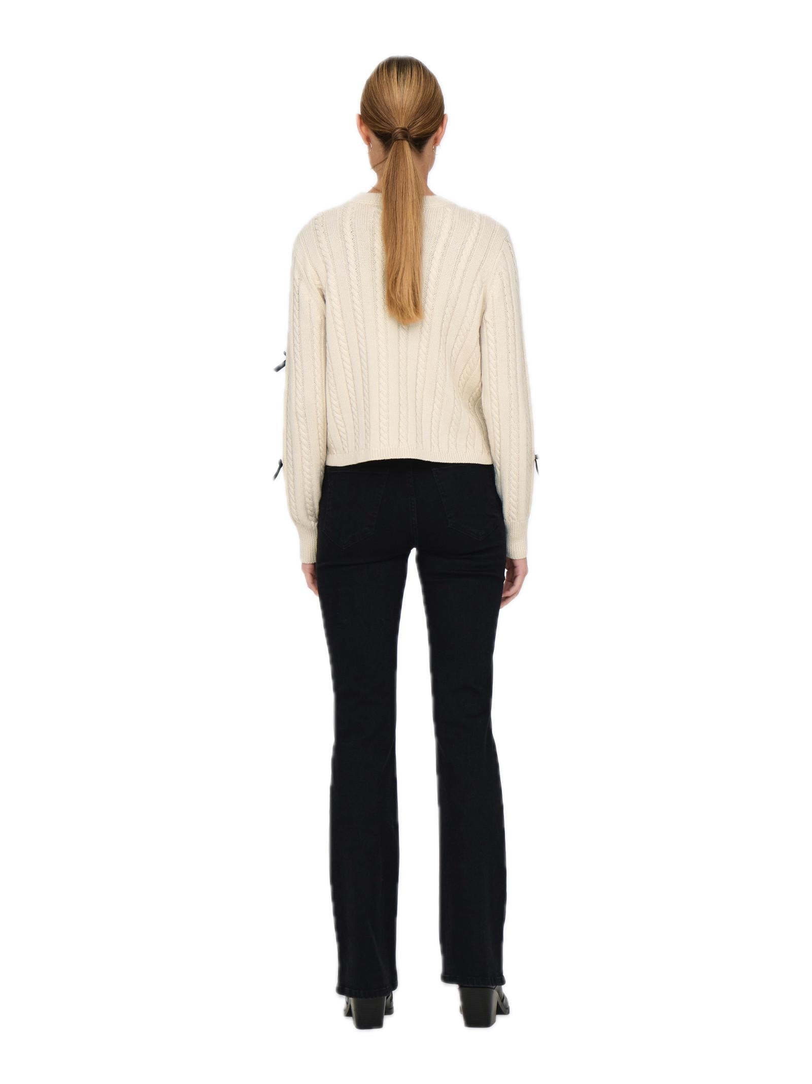 Maglia JDY Bow Crema con fiocchi 15344549 /Birch JDY 