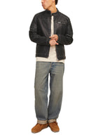 Biker Jack & Jones Rocki Nero in ecopelle