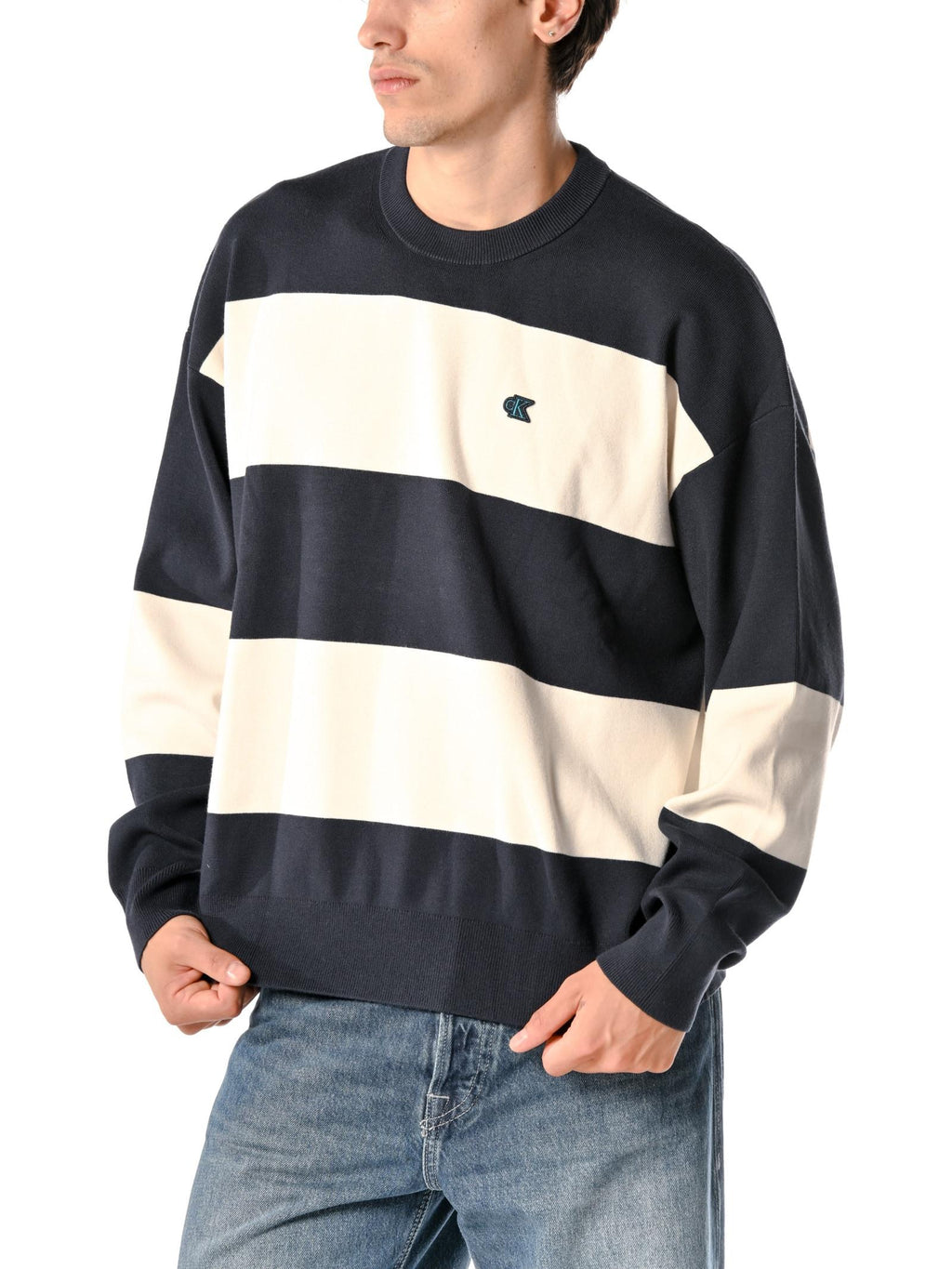 Maglia Calvin Klein Blu a strisce LV04RC304G CHW CALVIN KLEIN 