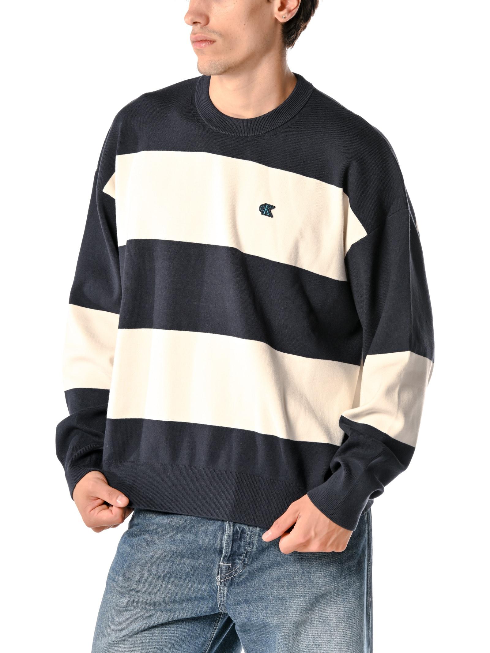 Maglia Calvin Klein Blu a strisce LV04RC304G CHW CALVIN KLEIN 