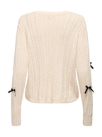 Maglia JDY Bow Crema con fiocchi 15344549 /Birch JDY 