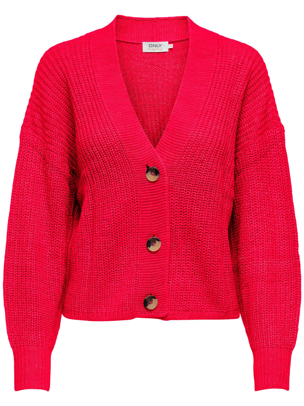 Cardigan Only Rosso Carol scollo a V 15211521 /Ski Patrol ONLY 
