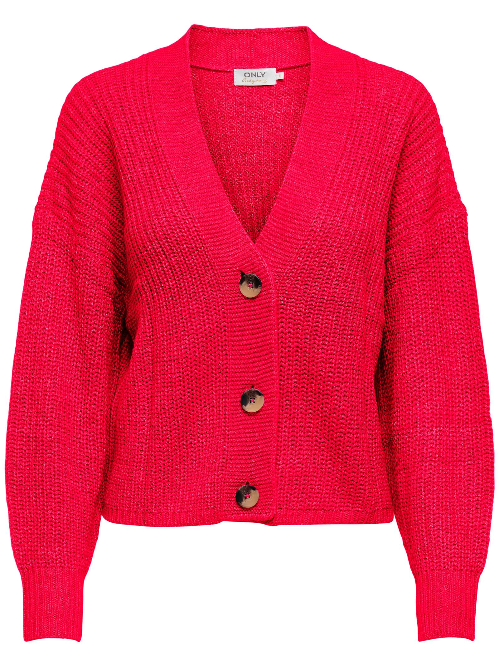 Cardigan Only Rosso Carol scollo a V 15211521 /Ski Patrol ONLY 