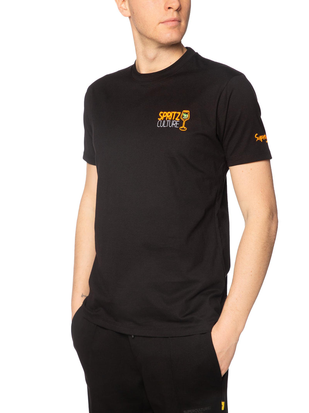 T-shirt Superculture Nero spritz culture A1847 NERO SUPERCULTURE 