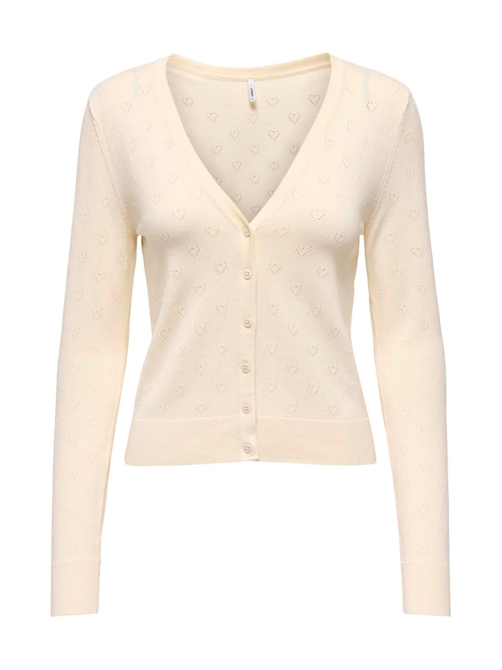 Cardigan Only Meddi Panna scollo a V 15363158 /Birch ONLY 