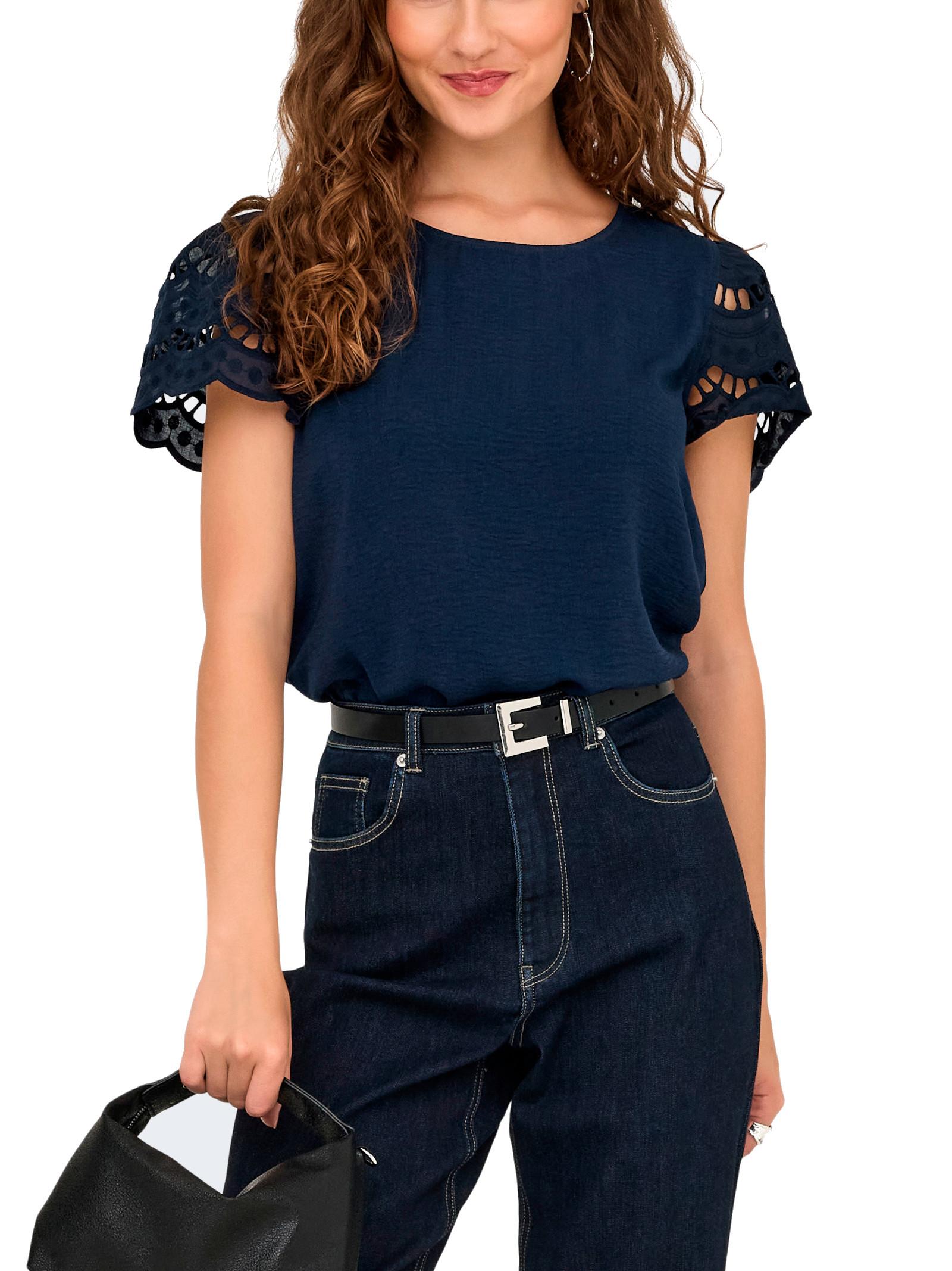 T-shirt JDY Hannah Blu ricamo 15312609 /Black Iris JDY 