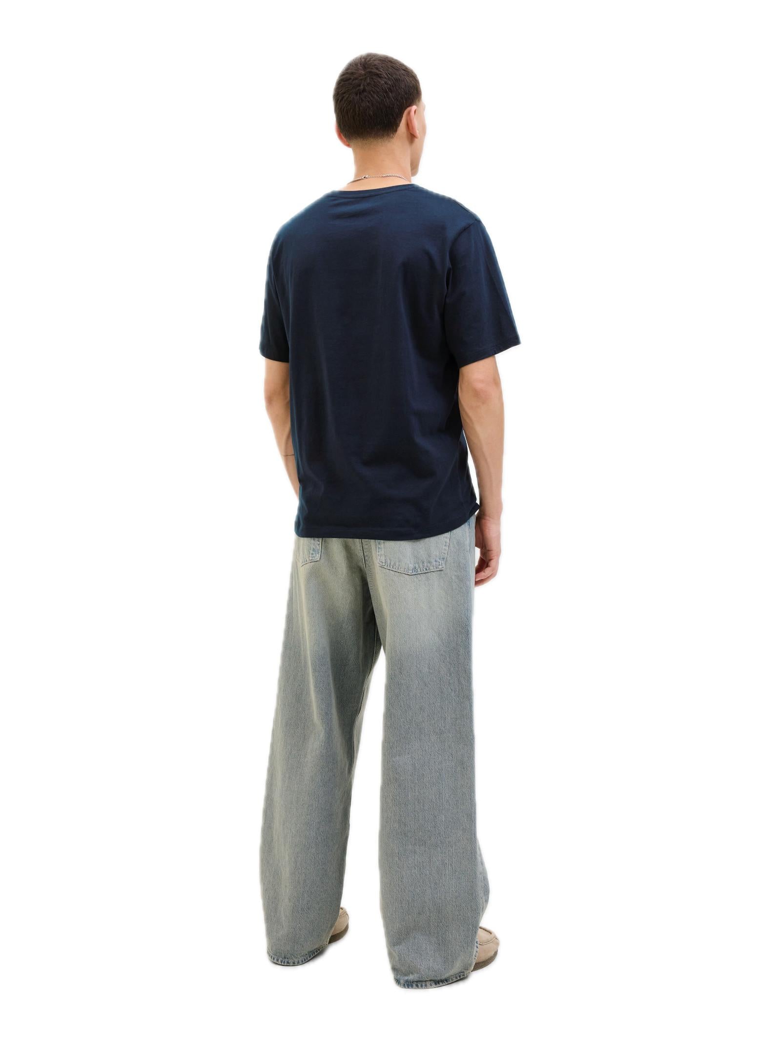 T-shirt Jack & Jones Logo Blu girocollo 12279535 /Sky Captain JACK & JONES 