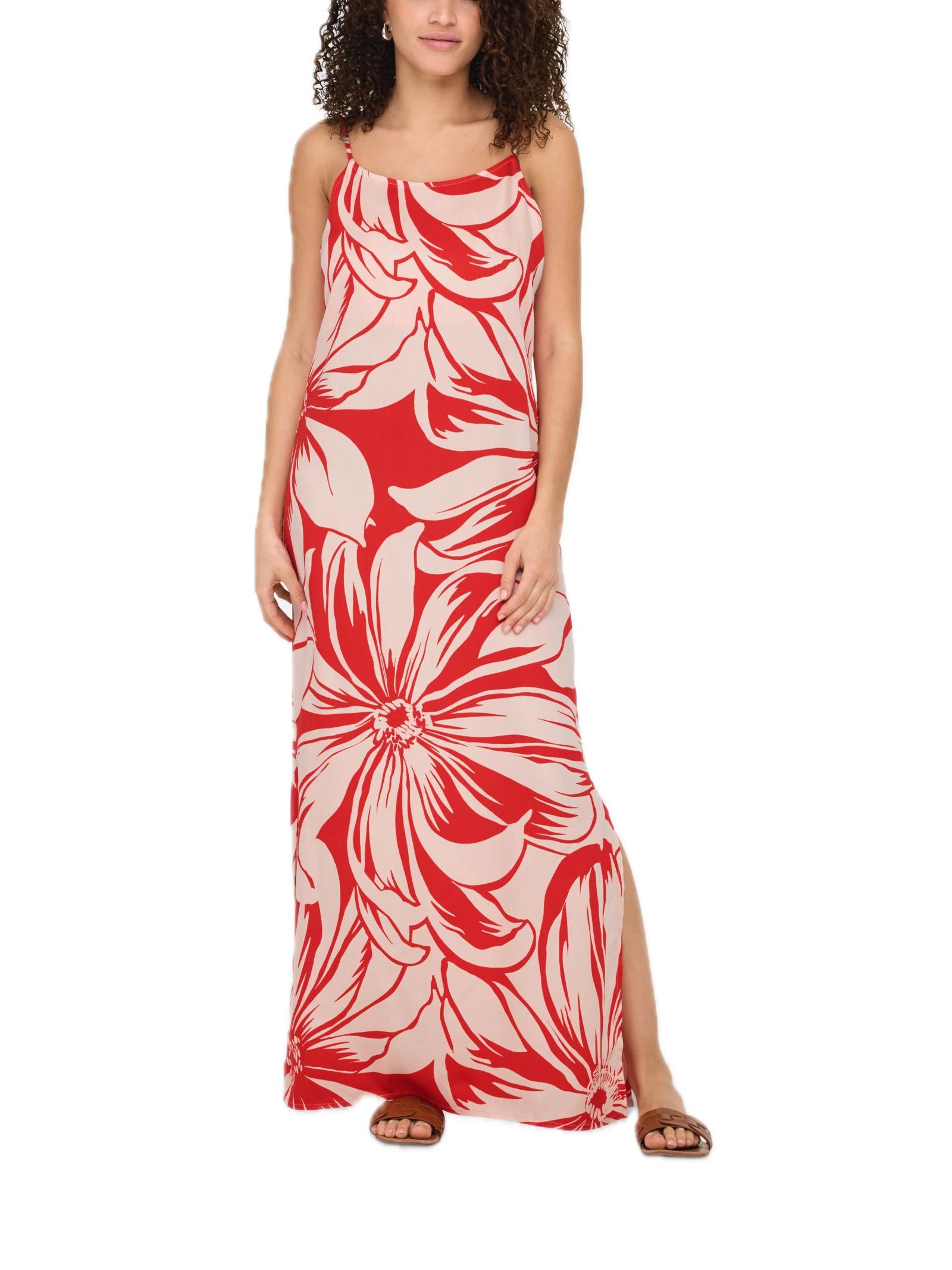 Abito Only Rosso Milly fantasia 15347474 /Flame Scarlet ONLY 