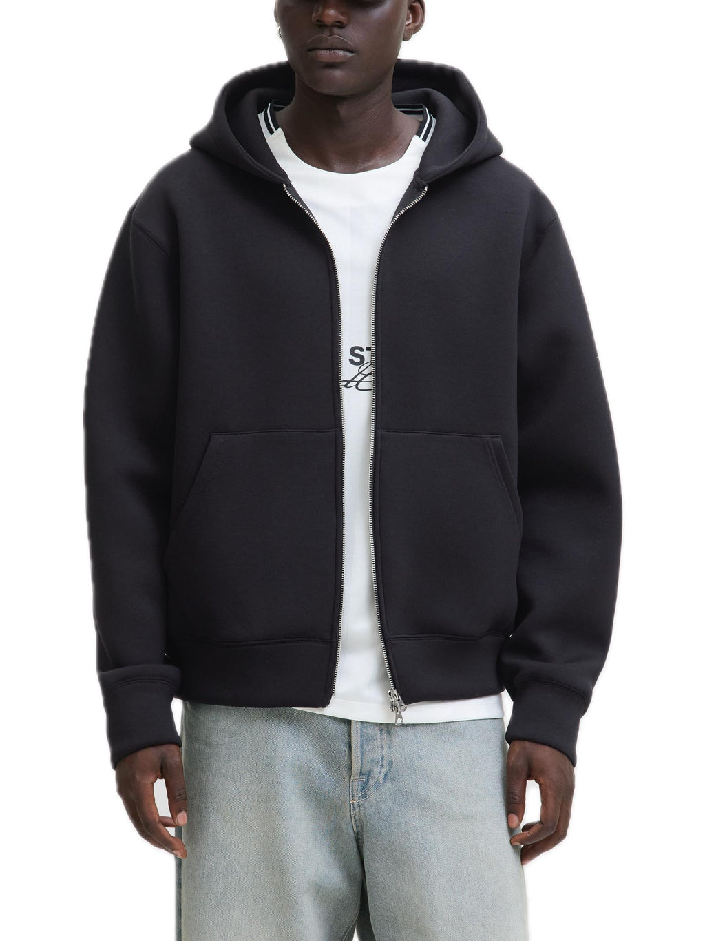 Felpa Jack & Jones Scuba Nero tessuto tecnico 12282972 /Black JACK & JONES 