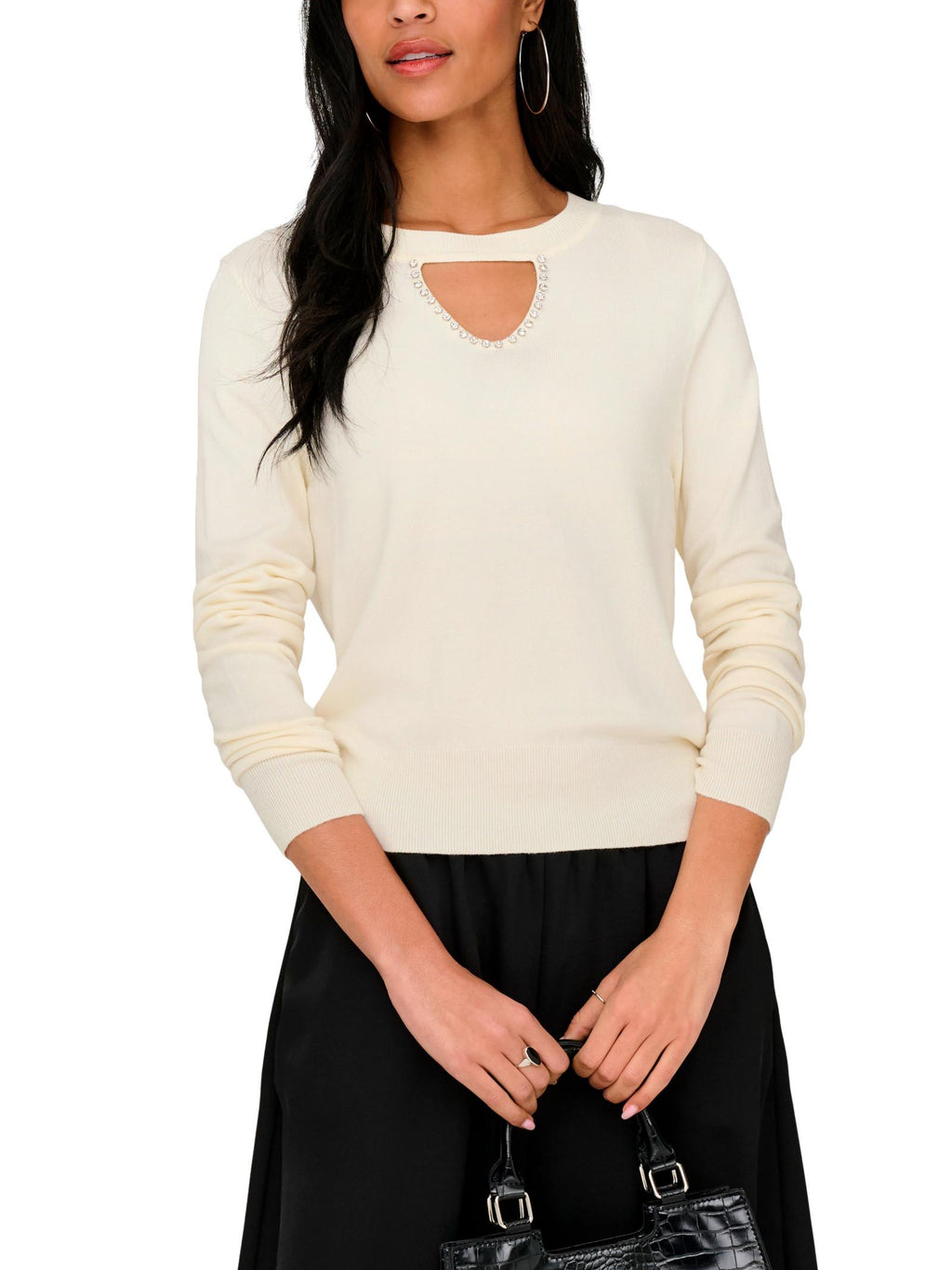 Maglia Only Venice Bianco con strass 15364652 /BabyS Breath ONLY 