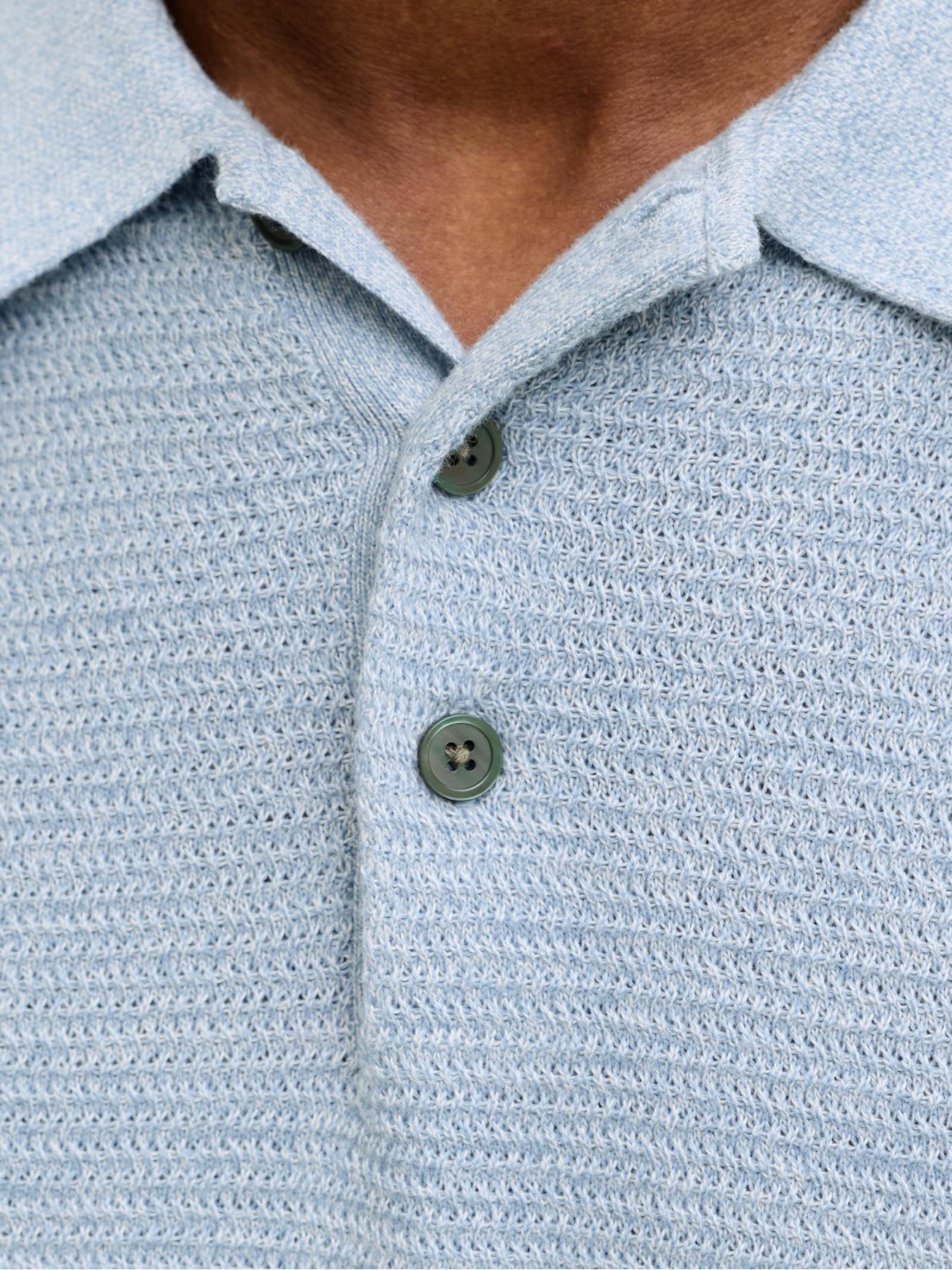 Polo Jack & Jones Riley Celeste in maglia 12292034 /Ashley Blue JACK & JONES 