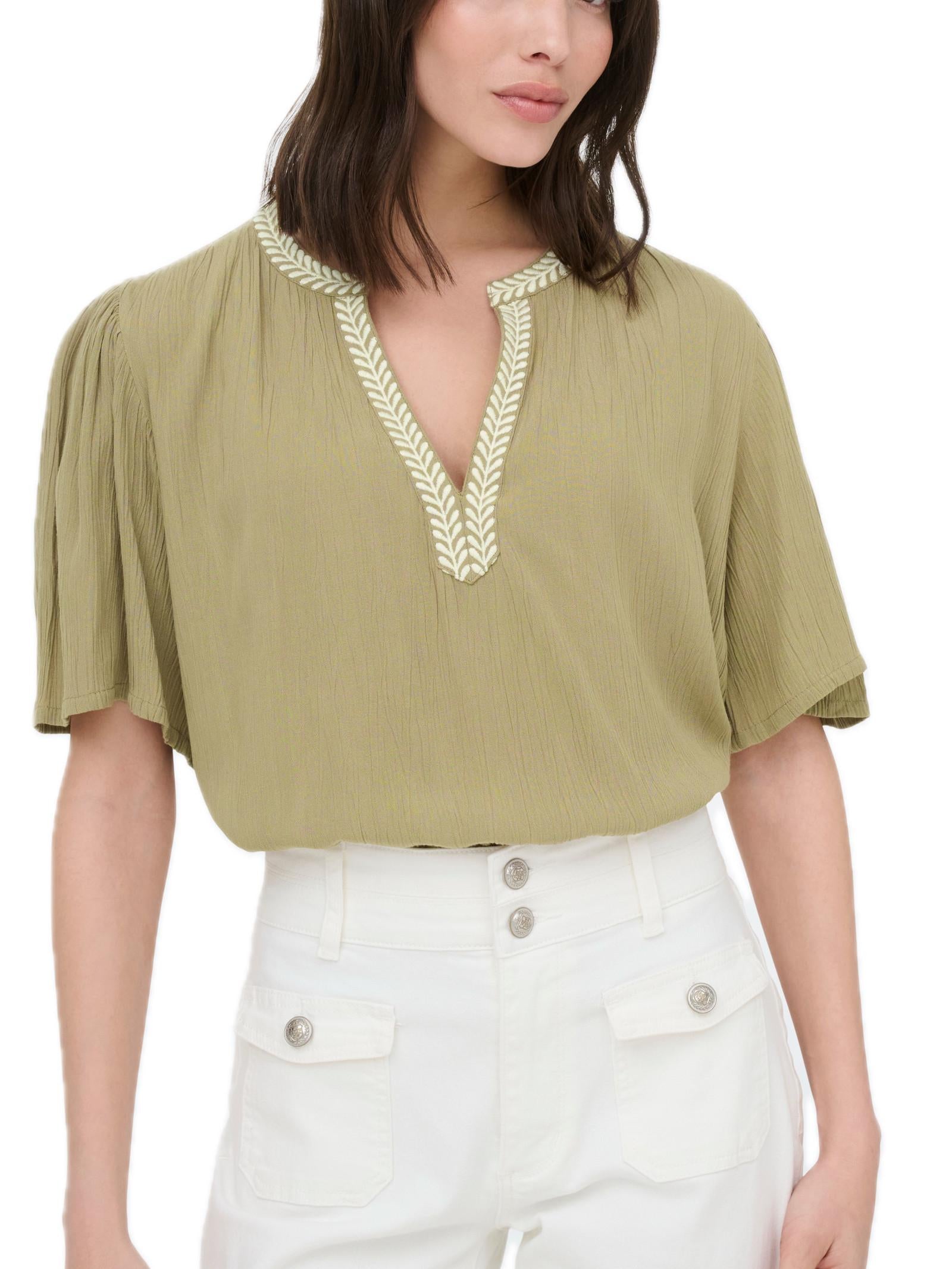 Blusa JDY Beige Liva scollo a V 15373083 /Petrified Oak JDY 