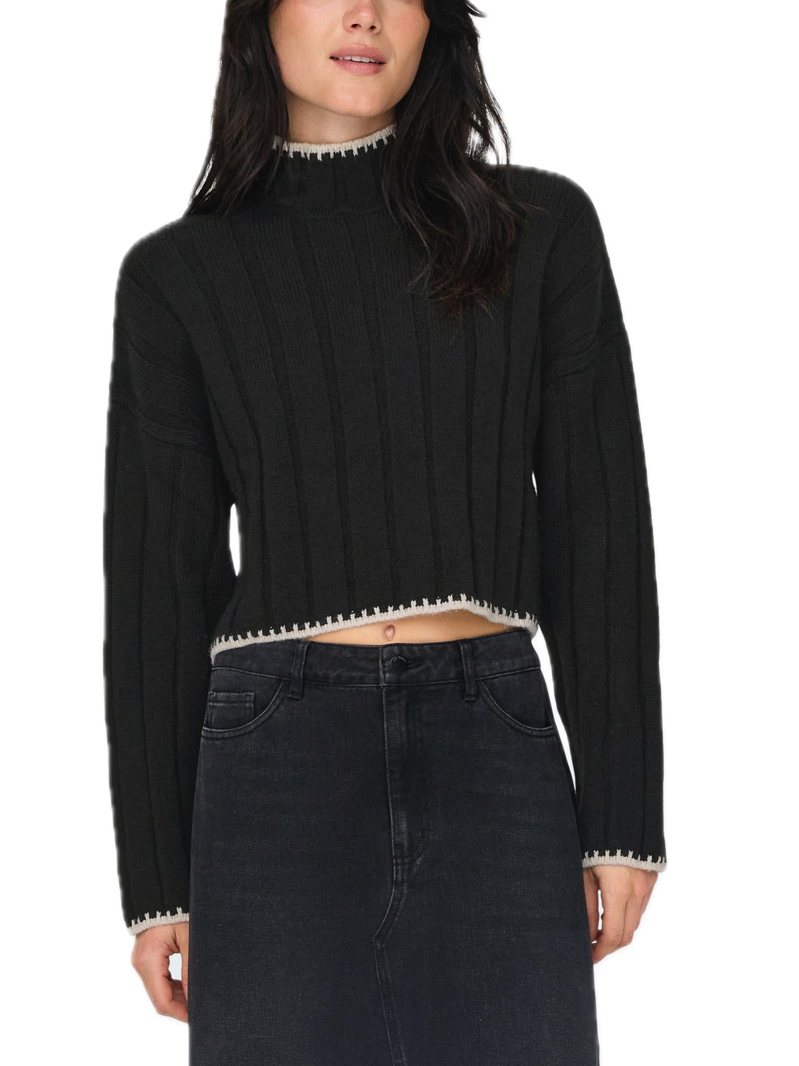 Maglia Only Chick Nero collo alto 15329963 /Black ONLY 
