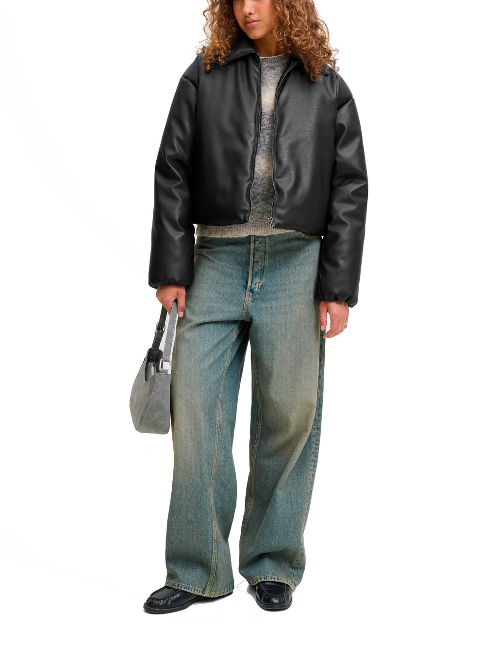 Bomber JJXX Cala Nero in ecopelle 12282020 /Black JJXX 